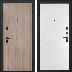 Входная дверь Интекрон Профит Black Ильм американский Ясень силк белый ФЛ-306