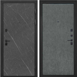 Входная дверь Интекрон Профит black лава Штукатурка графит гладкая