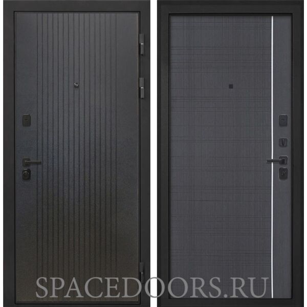 Входная дверь Интекрон Профит black лофт черный В-07 Венге