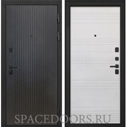 Входная дверь Интекрон Профит black лофт черный Белый Ясень ФЛ-316