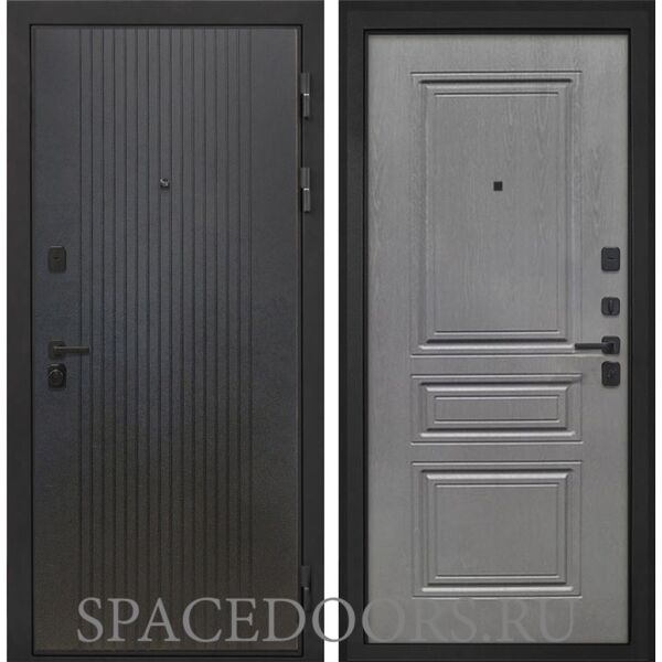 Входная дверь Интекрон Профит black лофт черный Графит ФЛ-243-М