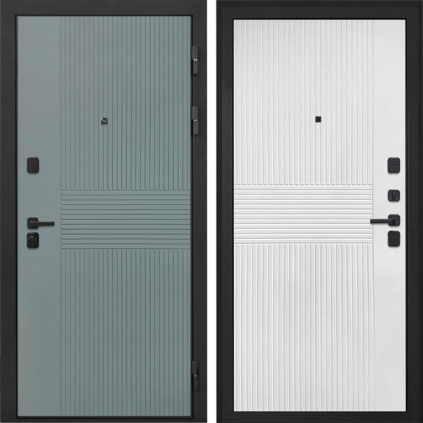 Входная дверь Интекрон Профит Black Монолит фреско ФЛ-326М ФЛ-326М Мэджик шифон (белый)