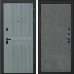 Входная дверь Интекрон Профит Black Монолит фреско ФЛ-326М Штукатурка графит гладкая
