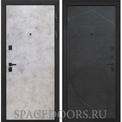 Входная дверь Интекрон Профит black мрамор светлый Лучи-М венге распил кофе