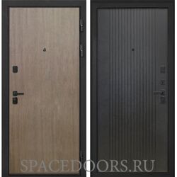 Входная дверь Интекрон Профит black шпон венге Лофт черный ФЛ-295