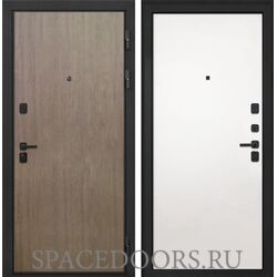 Входная дверь Интекрон Профит black шпон венге Силк Сноу гладкая (белая)