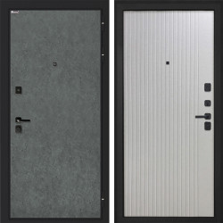 Входная дверь Профит Black Штукатурка графит Чесура светлая ФЛ-566