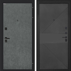 Входная дверь Профит Black Штукатурка графит ФЛ-613 черная эмаль