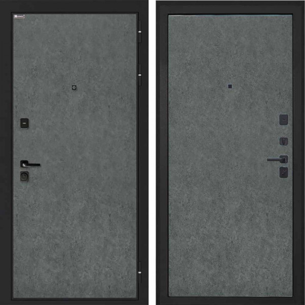 Входная дверь Профит Black Штукатурка графит Штукатурка графит гладкая