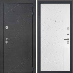 Входная дверь Интекрон Сенат Лучи Ясень силк белый ФЛ-306