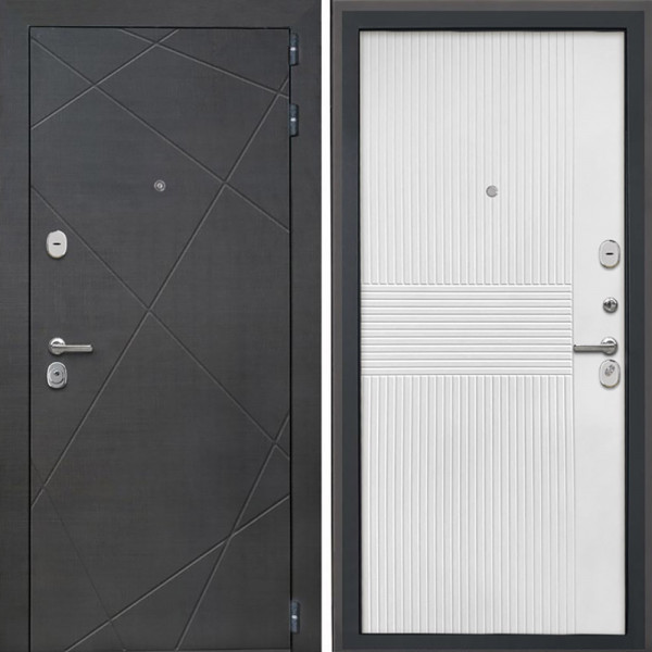 Входная дверь Интекрон Сенат Лучи ФЛ-326М Мэджик шифон (белый)