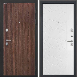 Входная дверь Интекрон Сицилия Remix Дуб филадельфия коньяк Ясень силк белый ФЛ-306