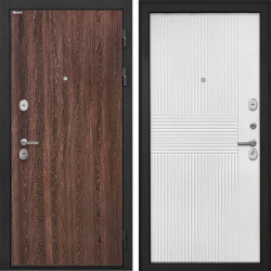 Входная дверь Интекрон Сицилия Remix Дуб филадельфия коньяк ФЛ-326М Мэджик шифон (белый)