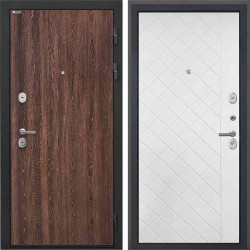 Входная дверь Интекрон Сицилия Remix Дуб филадельфия коньяк ФЛ-Ромбы Силк ясень белый