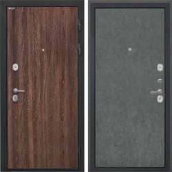 Входная дверь Интекрон Сицилия Remix Дуб филадельфия коньяк Штукатурка графит гладкая