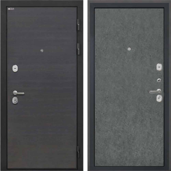 Входная дверь Интекрон Сицилия Remix Эковенге Гладкая Штукатурка графит гладкая