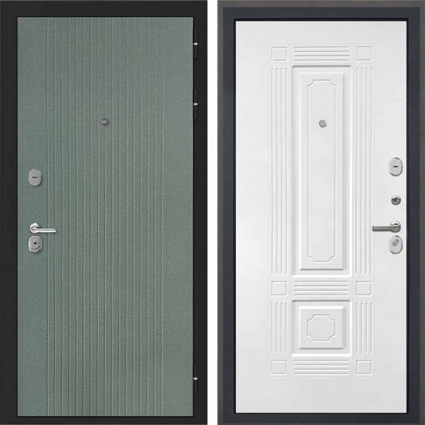Входная дверь Интекрон Сицилия Remix ФЛ-295 Пазл грин Ясень белый силк ФЛ-2
