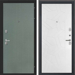 Входная дверь Интекрон Сицилия Remix ФЛ-295 Пазл грин Ясень силк белый ФЛ-306