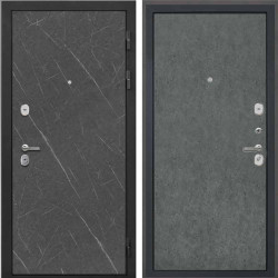Входная дверь Интекрон Сицилия Remix Гранит лава Штукатурка графит гладкая
