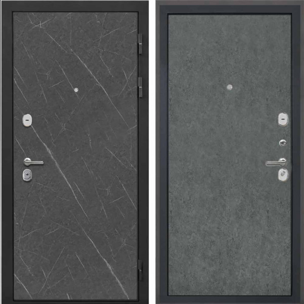 Входная дверь Интекрон Сицилия Remix Гранит лава Штукатурка графит гладкая