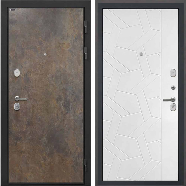 Входная дверь Интекрон Сицилия Remix Гранж Ясень силк белый ФЛ-306