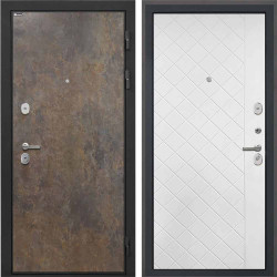 Входная дверь Интекрон Сицилия Remix Гранж ФЛ-Ромбы Силк ясень белый