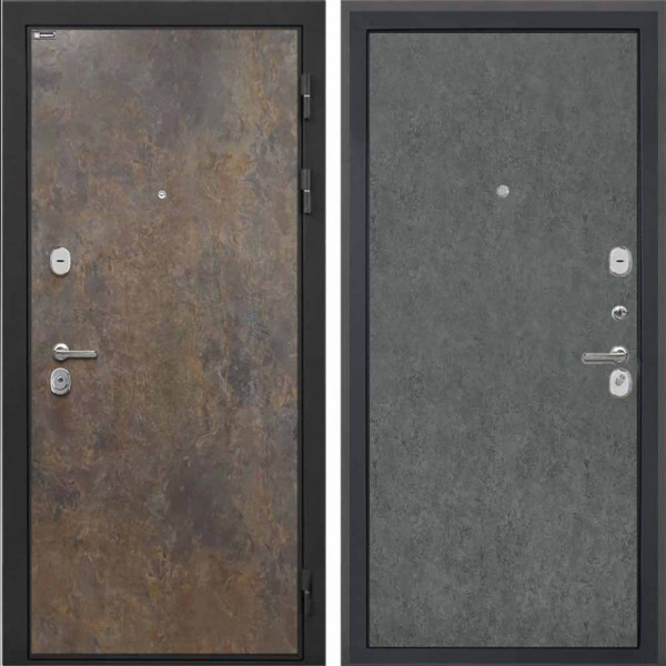 Входная дверь Интекрон Сицилия Remix Гранж Штукатурка графит гладкая