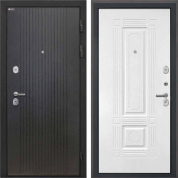 Входная дверь Интекрон Сицилия Remix Лофт черный Ясень белый силк ФЛ-2