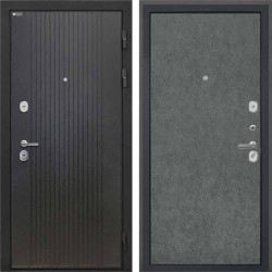 Входная дверь Интекрон Сицилия Remix Лофт черный Штукатурка графит гладкая
