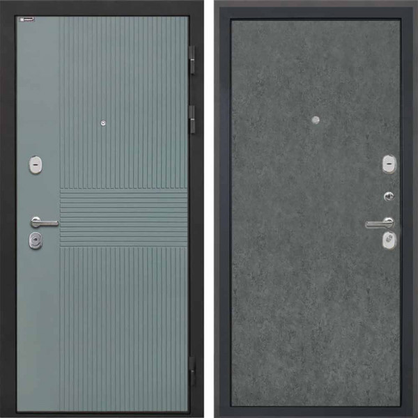 Входная дверь Интекрон Сицилия Remix Монолит фреско ФЛ-326 Штукатурка графит гладкая