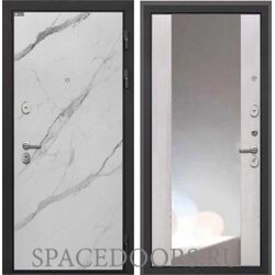 Входная дверь Интекрон Сицилия Remix Мрамор арктик ФЛЗ-516 зеркало сосна белая