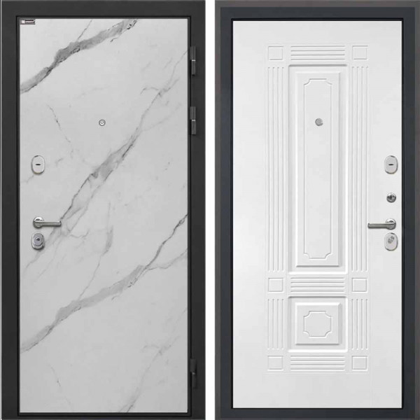 Входная дверь Интекрон Сицилия Remix Мрамор арктик Ясень белый силк ФЛ-2