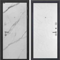 Входная дверь Интекрон Сицилия Remix Мрамор арктик Ясень силк белый ФЛ-306