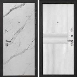 Входная дверь Интекрон Сицилия Remix Мрамор арктик ФЛ-326М Мэджик шифон (белый)
