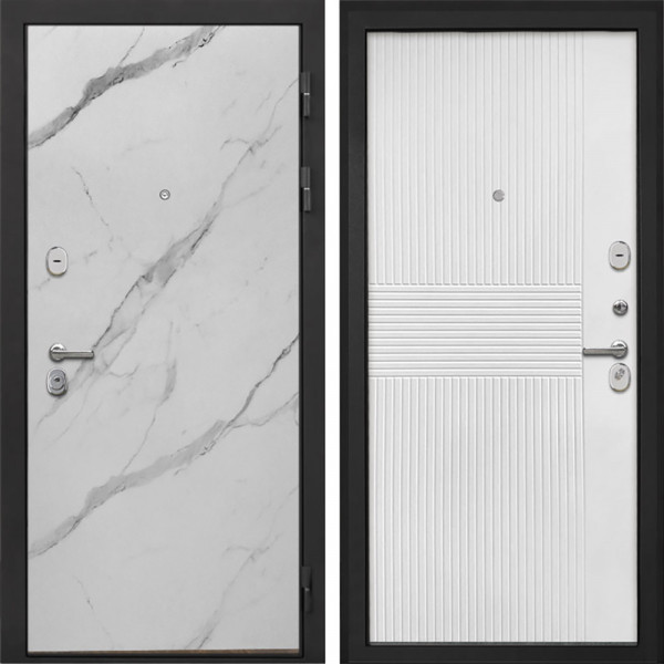 Входная дверь Интекрон Сицилия Remix Мрамор арктик Мэджик шифон белый ФЛ-326М