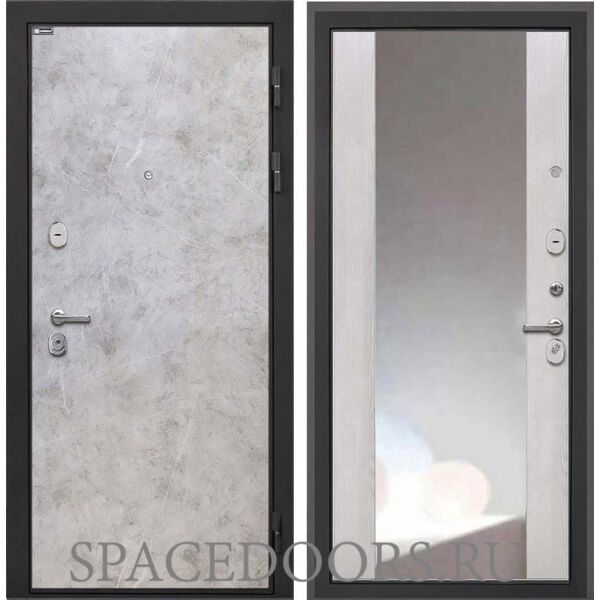 Входная дверь Интекрон Сицилия Remix Мрамор светлый ФЛЗ-516 зеркало сосна белая
