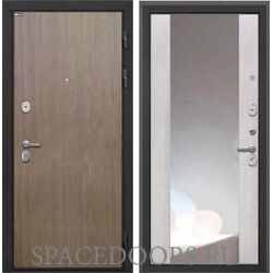 Входная дверь Интекрон Сицилия Remix Шпон венге коричневый ФЛЗ-516 зеркало сосна белая