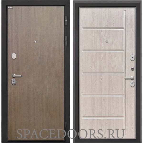 Входная дверь Интекрон Сицилия Remix Шпон венге коричневый Сосна белая ФЛ-102