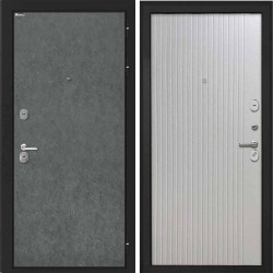 Входная дверь Интекрон Сицилия Remix Штукатурка графит Чесура светлая ФЛ-566