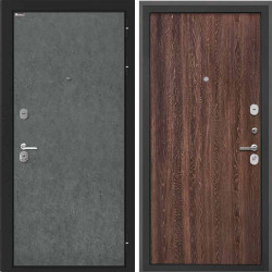 Входная дверь Интекрон Сицилия Remix Штукатурка графит Дуб филадельфия коньяк
