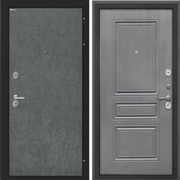 Входная дверь Интекрон Сицилия Remix Штукатурка графит Графит ФЛ-243-М