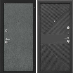 Входная дверь Интекрон Сицилия Remix Штукатурка графит ФЛ-613 черная эмаль