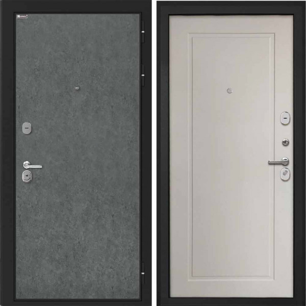 Входная дверь Интекрон Сицилия Remix Штукатурка графит ФЛ-642 светлое кофе