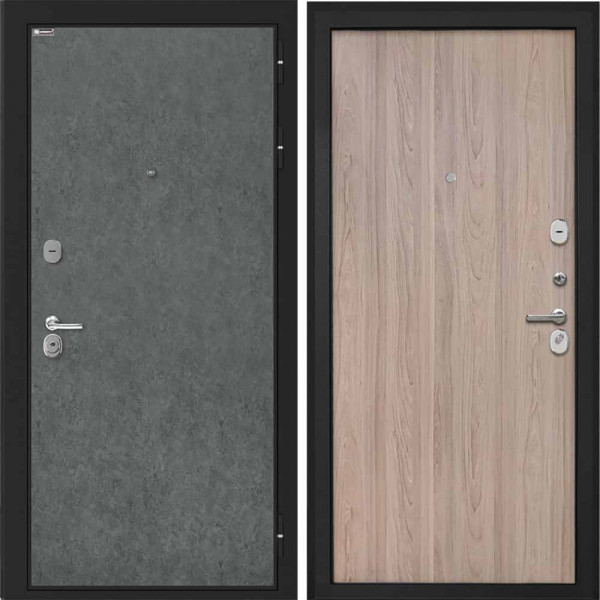 Входная дверь Интекрон Сицилия Remix Штукатурка графит Ильм американский