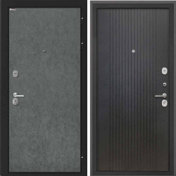 Входная дверь Интекрон Сицилия Remix Штукатурка графит Лофт черный ФЛ-295