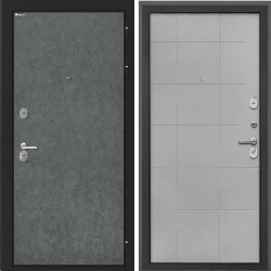 Входная дверь Интекрон Сицилия Remix Штукатурка графит Мэджик Тин. ФЛ-6 Геометрия