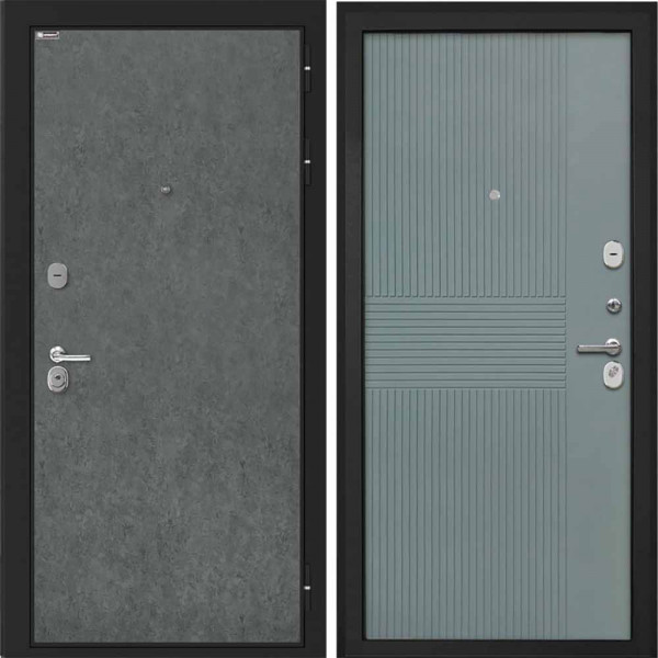 Входная дверь Интекрон Сицилия Remix Штукатурка графит Монолит Фреско ФЛ-326