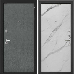 Входная дверь Интекрон Сицилия Remix Штукатурка графит Мрамор натур арктик гладкая