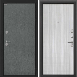 Входная дверь Интекрон Сицилия Remix Штукатурка графит Сандал Белый В-07