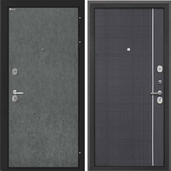 Входная дверь Интекрон Сицилия Remix Штукатурка графит В-07 Венге